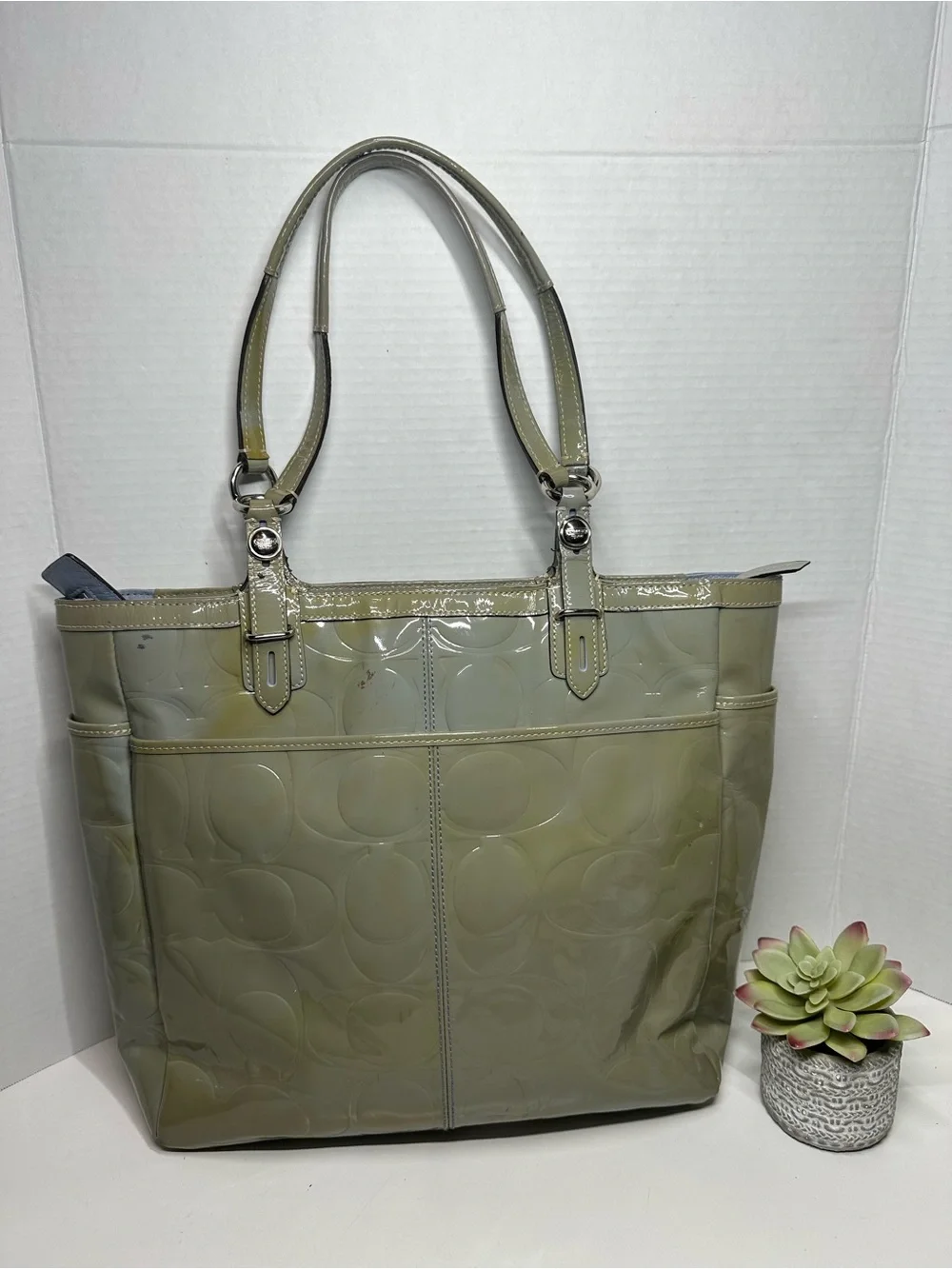 Coach glossy patent